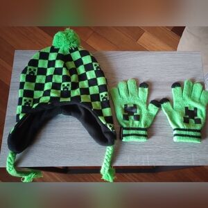 Kids Minecraft Hat/Gloves
